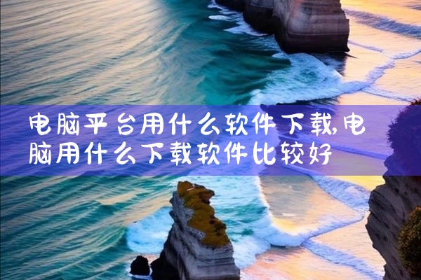 电脑平台用什么软件下载