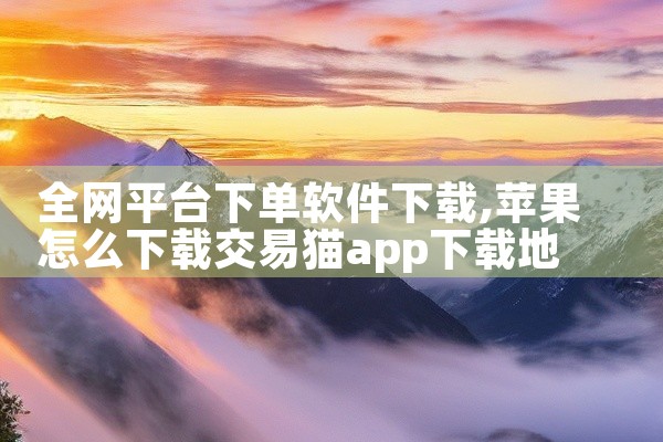 全网平台下单软件下载